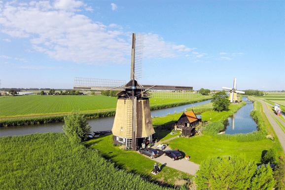 Bovenaanzicht strijkmolen L